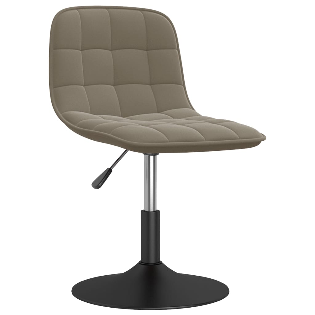 

vidaXL Eetkamerstoelen draaibaar 6 st fluweel lichtgrijs