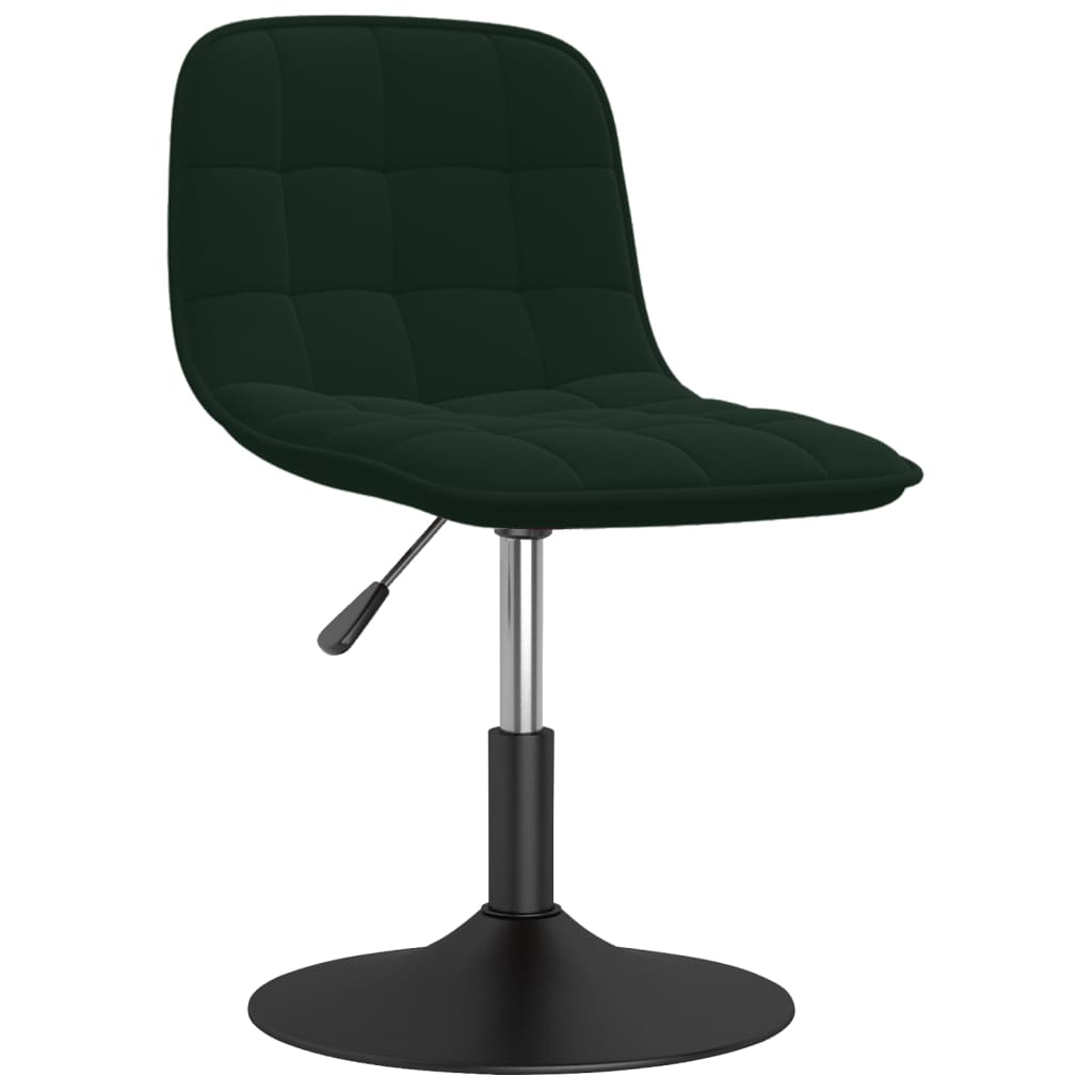 

vidaXL Eetkamerstoelen draaibaar 6 st fluweel donkergroen