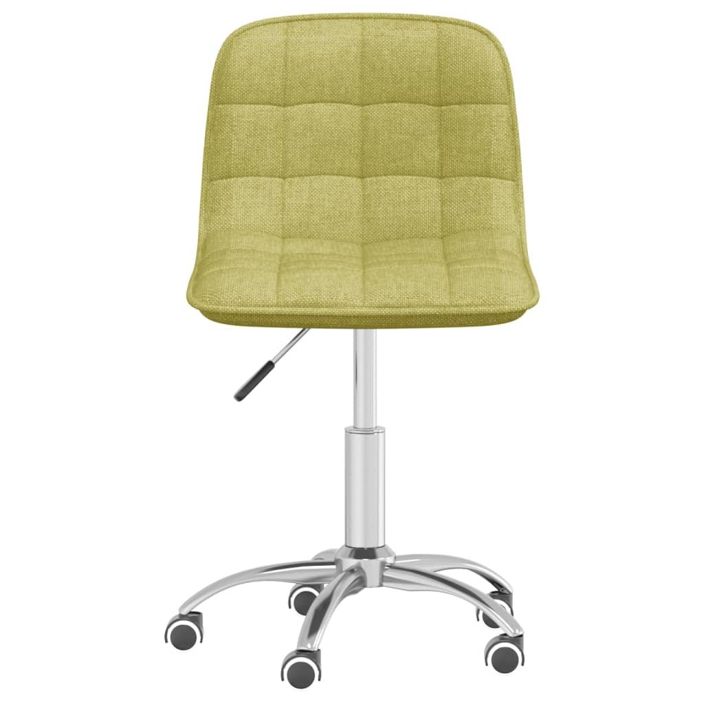 vidaXL Chaise pivotante de bureau Vert Tissu