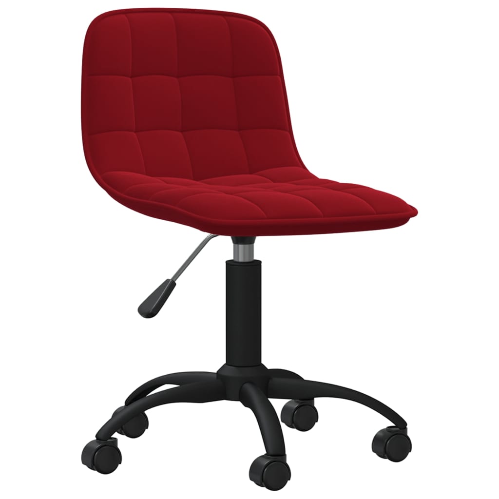 

vidaXL Eetkamerstoelen draaibaar 6 st fluweel wijnrood