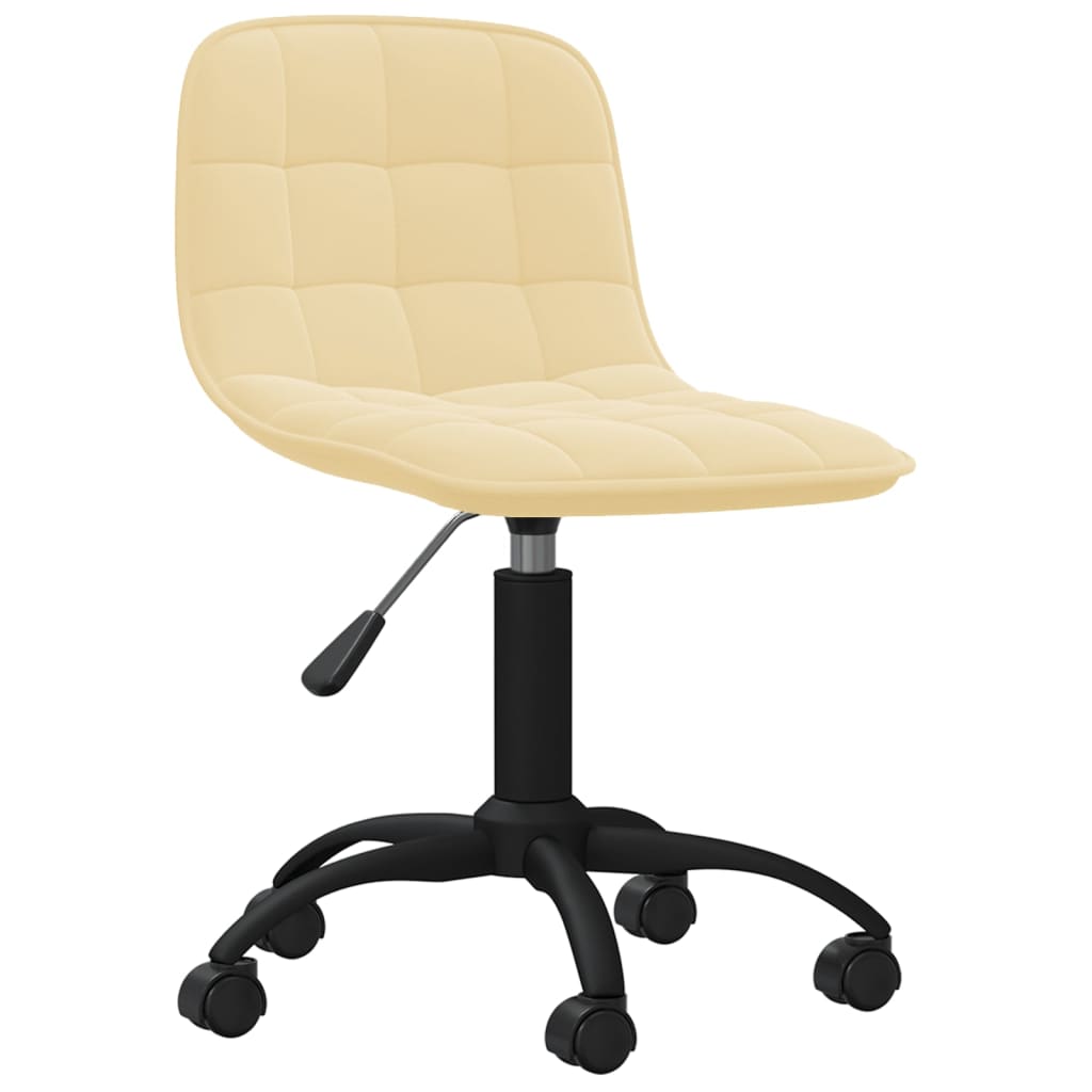 Pasukama biuro kėdė, kreminės spalvos, aksomas (334021)