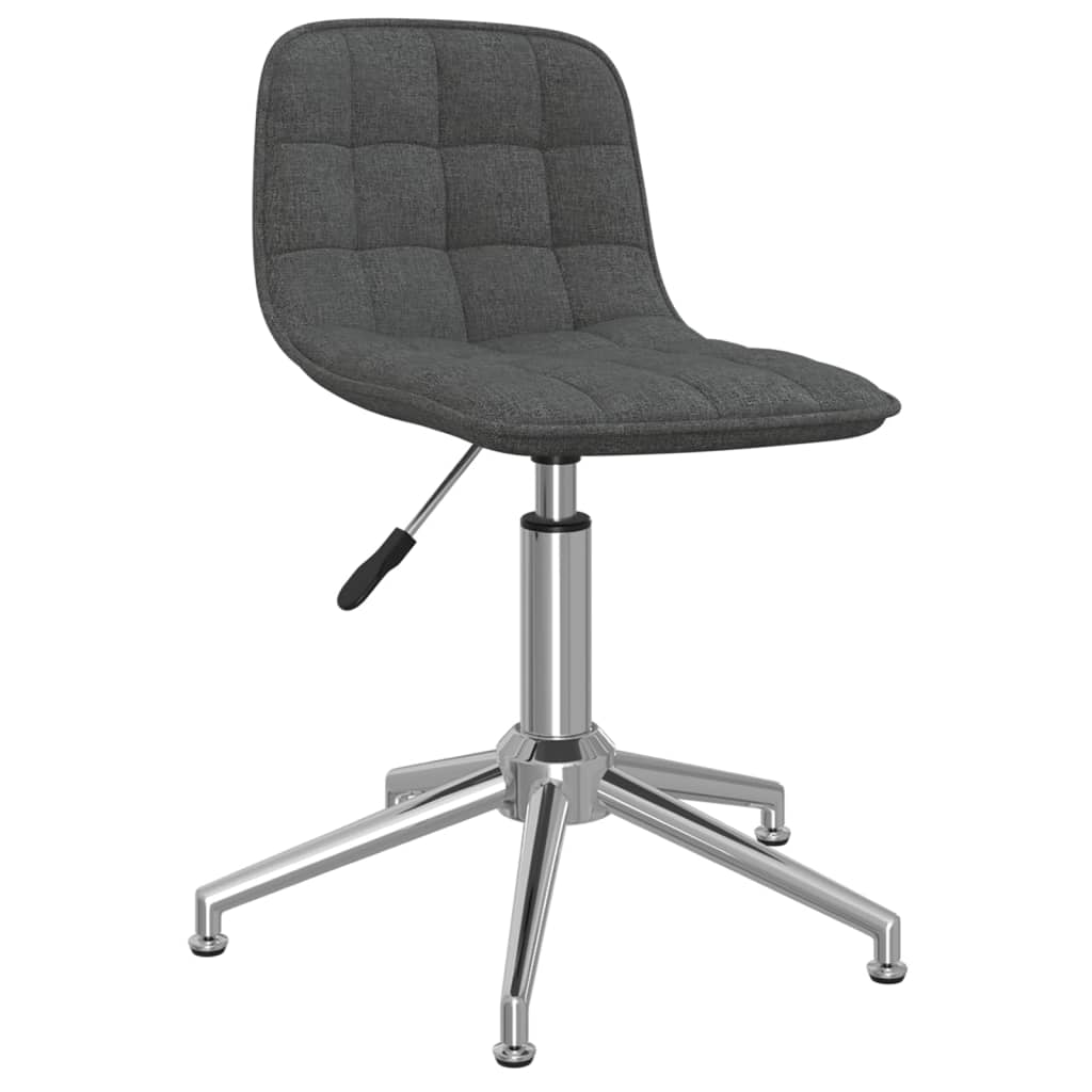 

vidaXL Eetkamerstoelen draaibaar 4 st stof donkergrijs