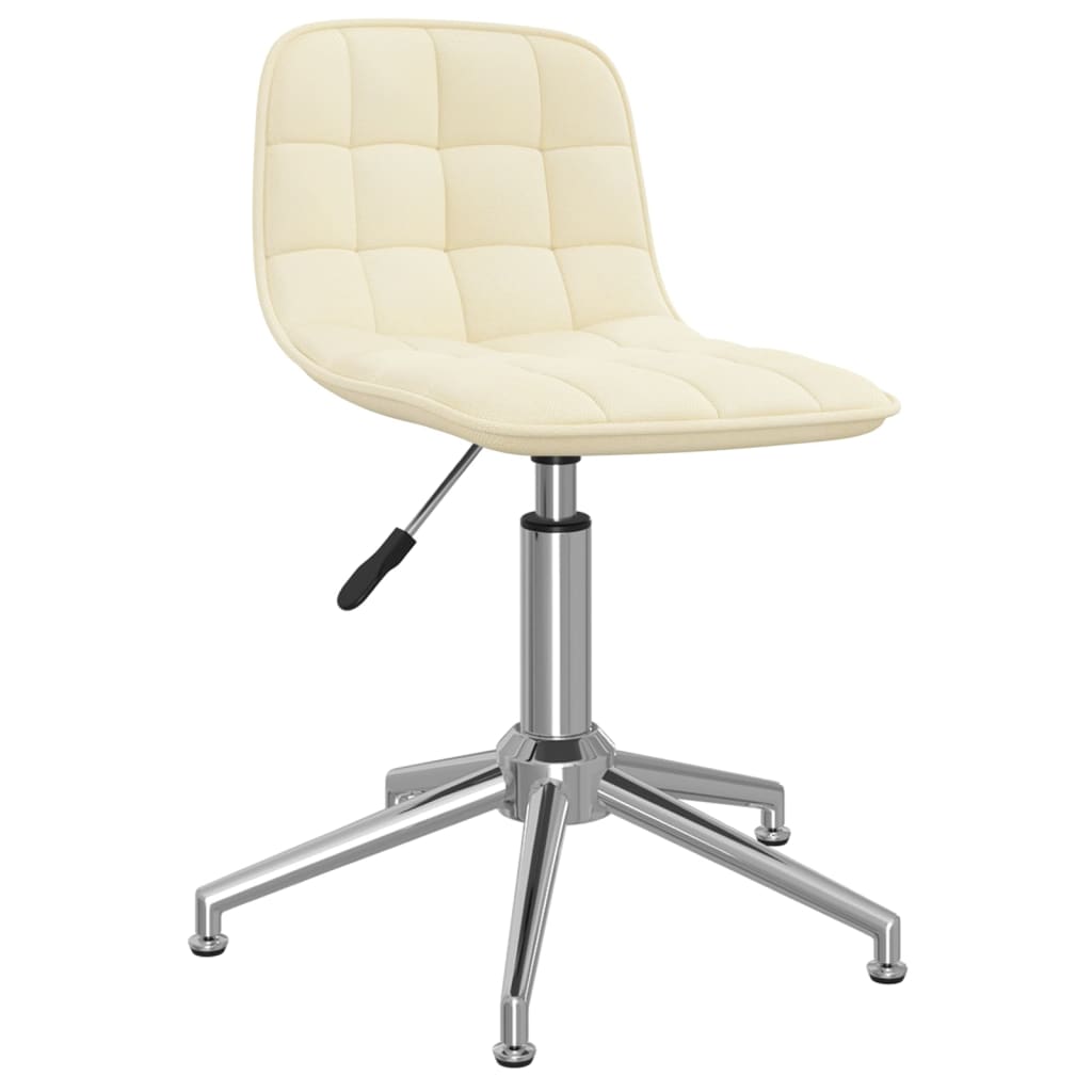 

vidaXL Eetkamerstoelen draaibaar 4 st stof crèmekleurig