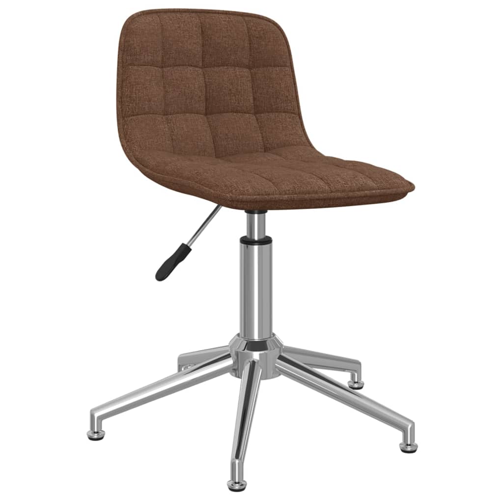 

vidaXL Eetkamerstoelen draaibaar 4 st stof bruin