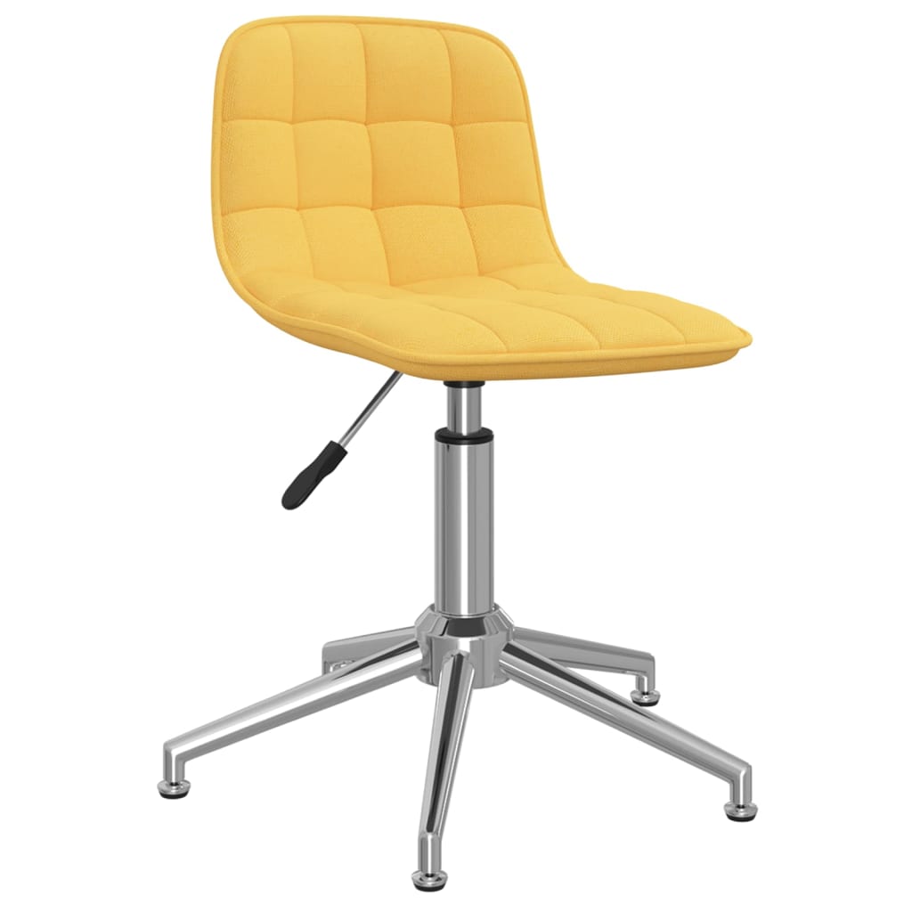

vidaXL Eetkamerstoelen draaibaar 4 st stof geel