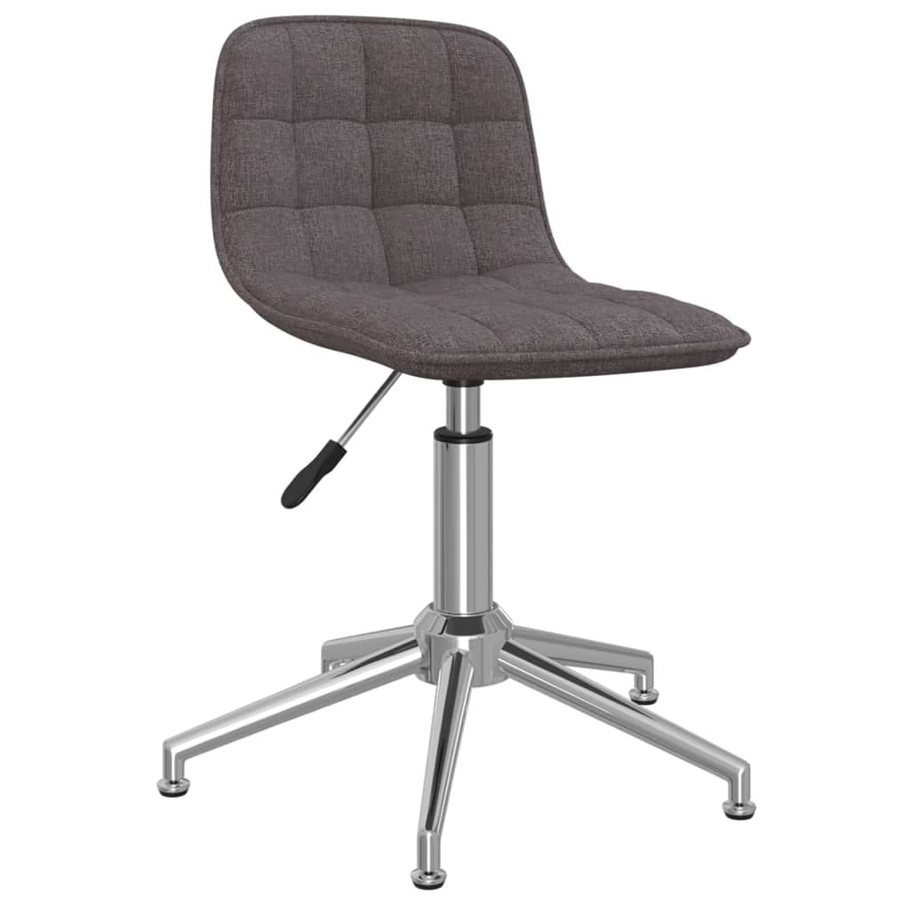 

vidaXL Eetkamerstoelen draaibaar 6 st stof taupe