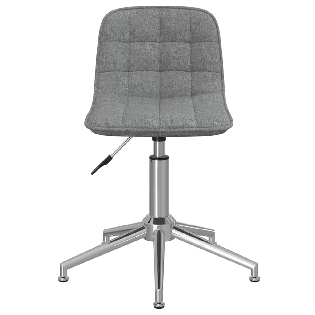 vidaXL Chaise pivotante de bureau Gris clair Tissu