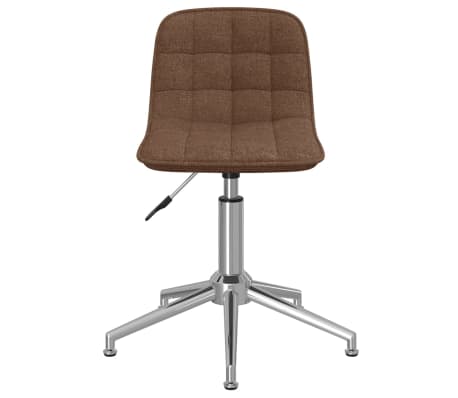 vidaXL Chaise pivotante de bureau Marron Tissu