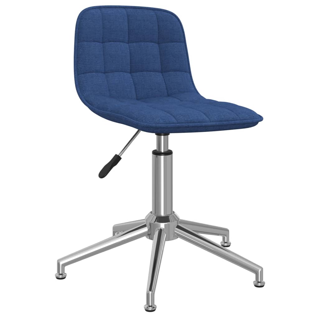 Kantoorstoel draaibaar stof blauw