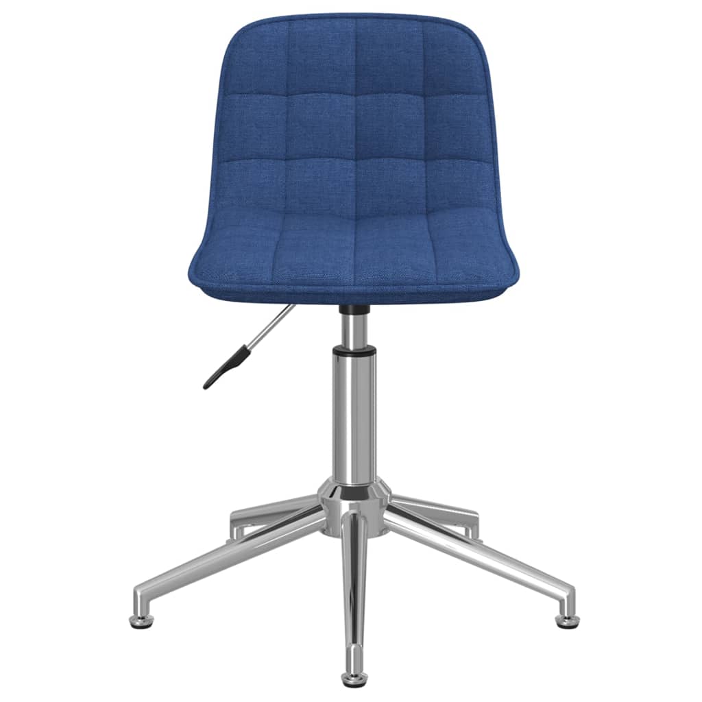 vidaXL Chaise pivotante de bureau Bleu Tissu