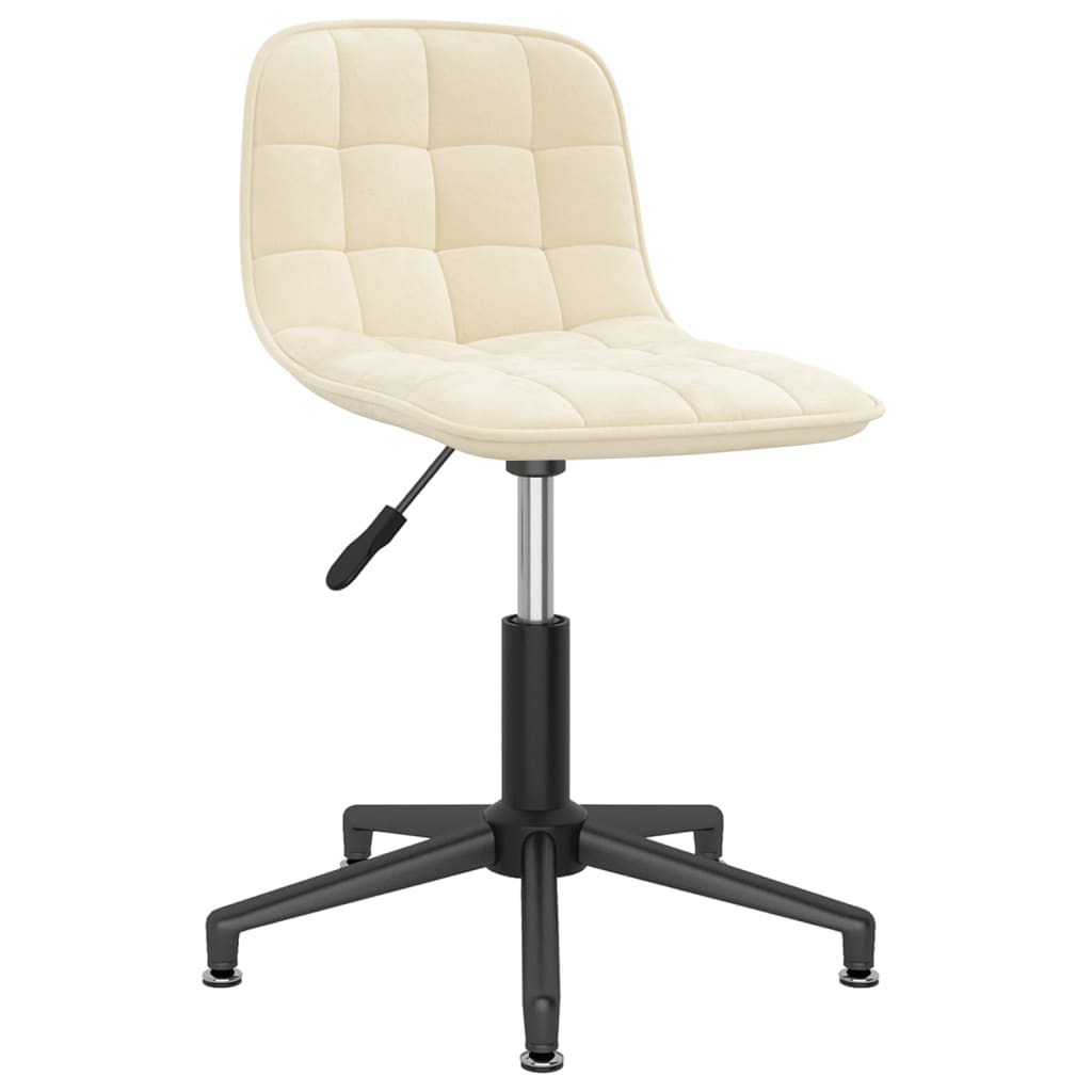 

vidaXL Eetkamerstoelen draaibaar 4 st fluweel crèmekleurig