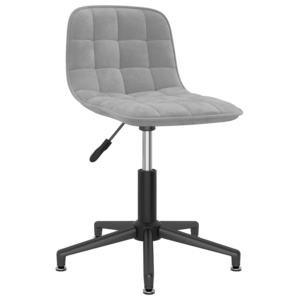 

vidaXL Eetkamerstoelen draaibaar 4 st fluweel lichtgrijs