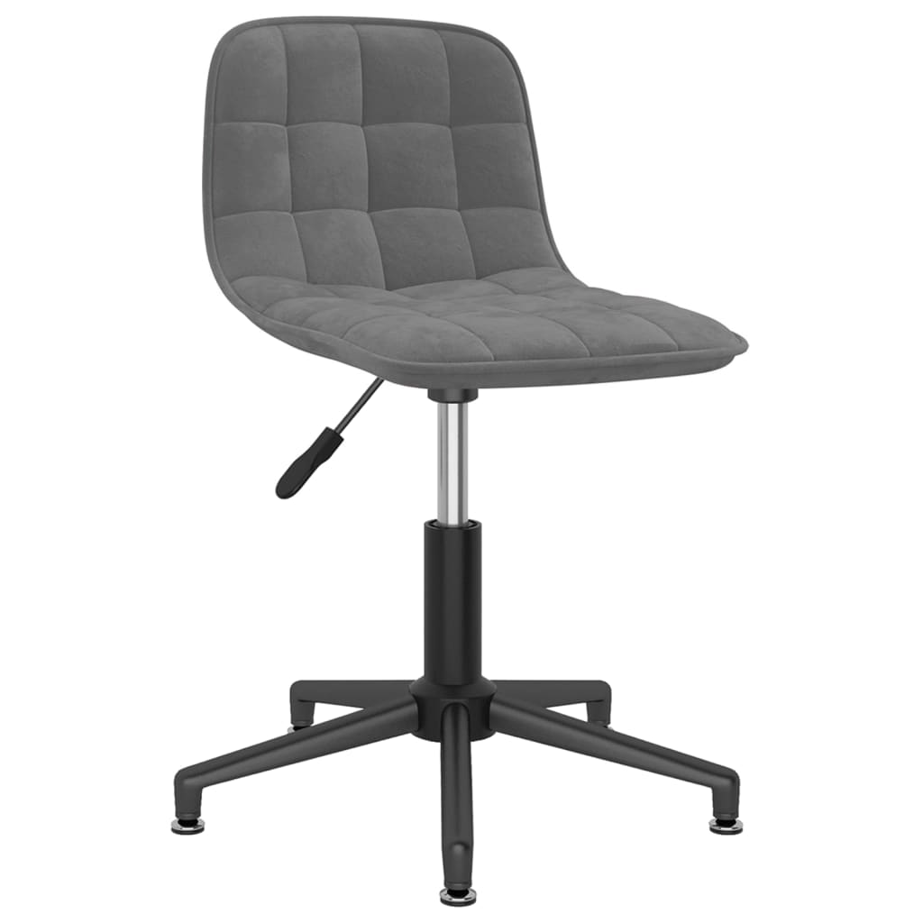 

vidaXL Eetkamerstoelen draaibaar 6 st fluweel donkergrijs