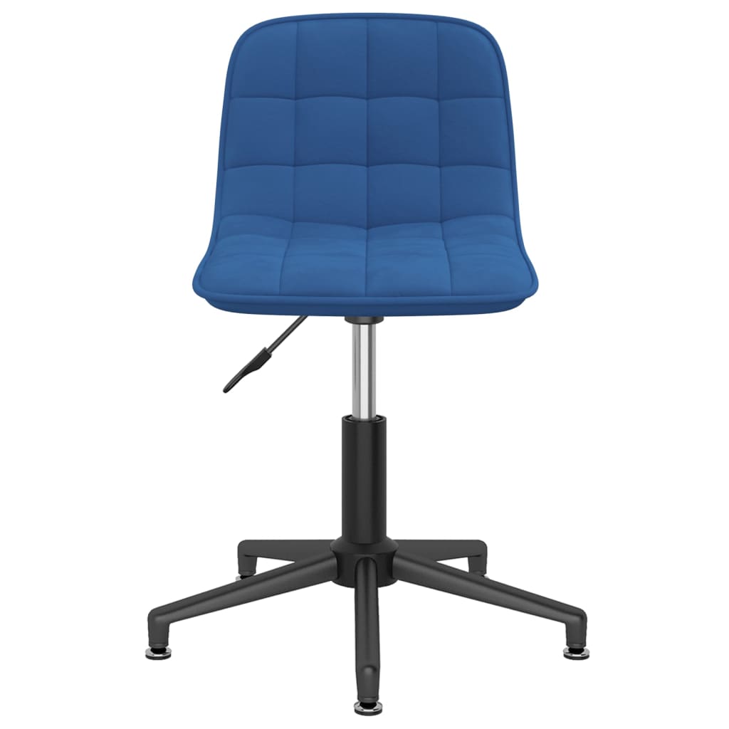 vidaXL Obrotowe krzesło biurowe, niebieskie, obite aksamitem