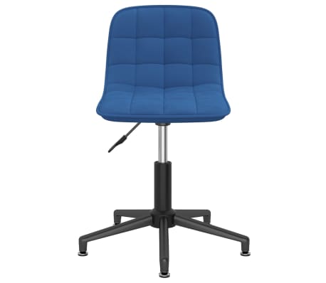 vidaXL Obrotowe krzesło biurowe, niebieskie, obite aksamitem