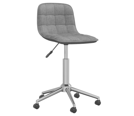 vidaXL Scaune de bucătărie pivotante, 4 buc., gri deschis, textil