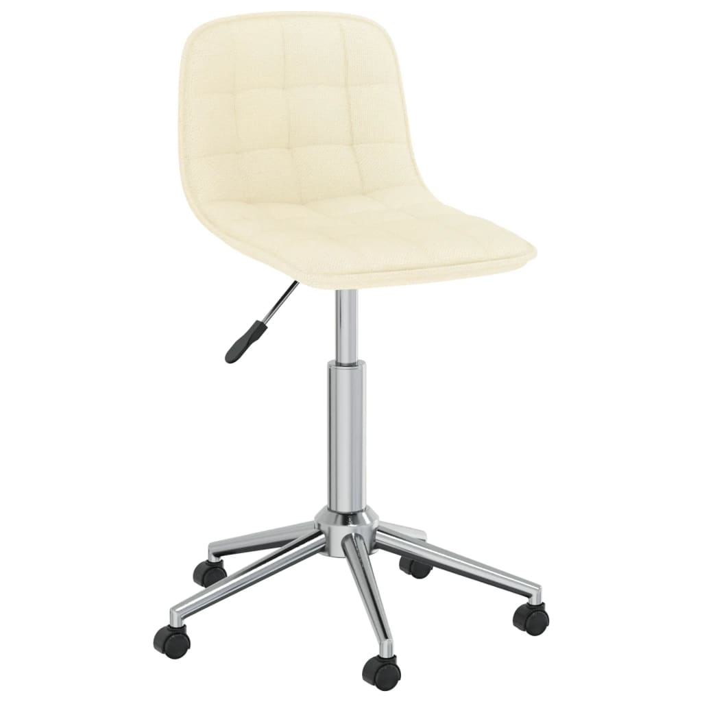 

vidaXL Eetkamerstoelen draaibaar 4 st stof crèmekleurig