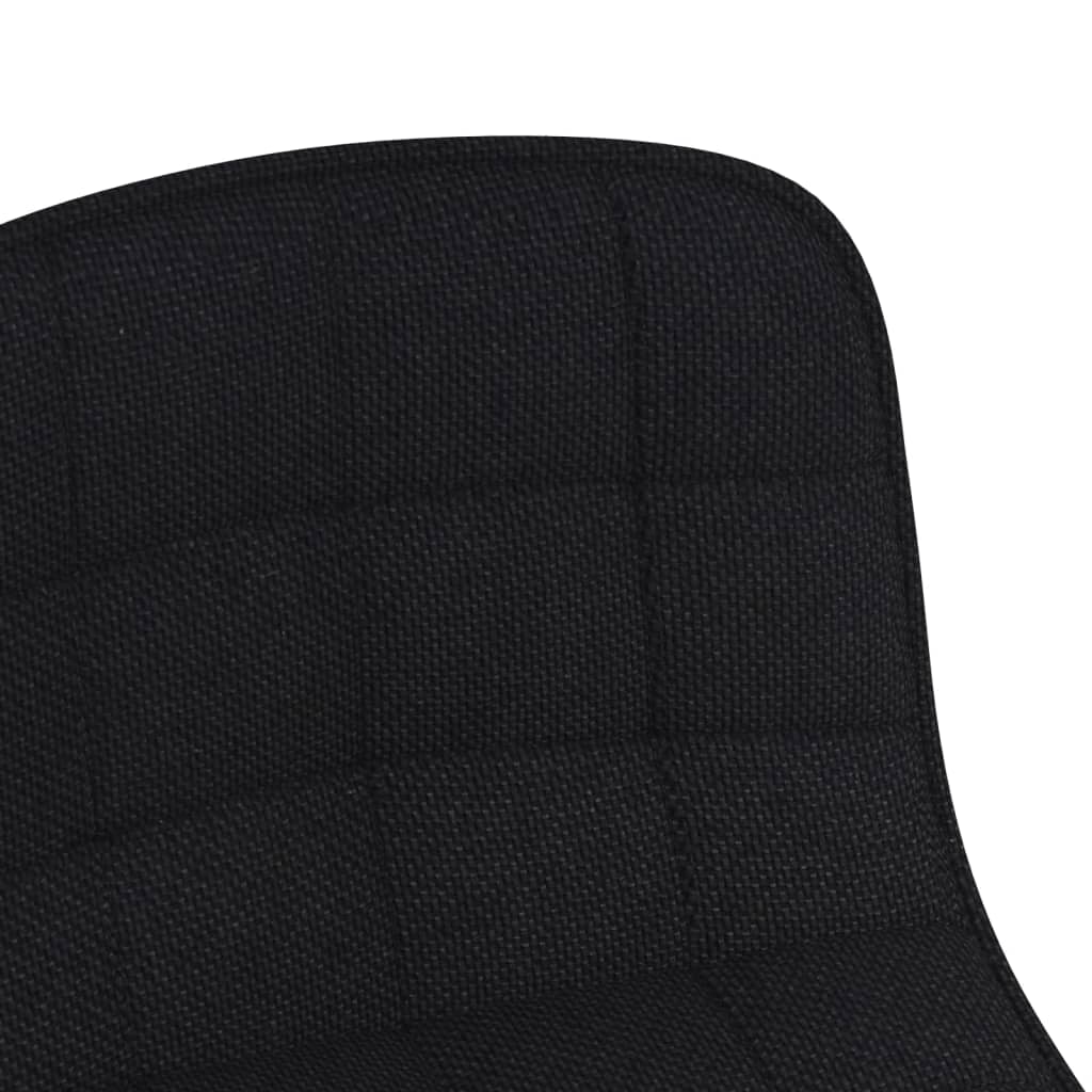 Otočné jídelní židle 4 ks černé textil