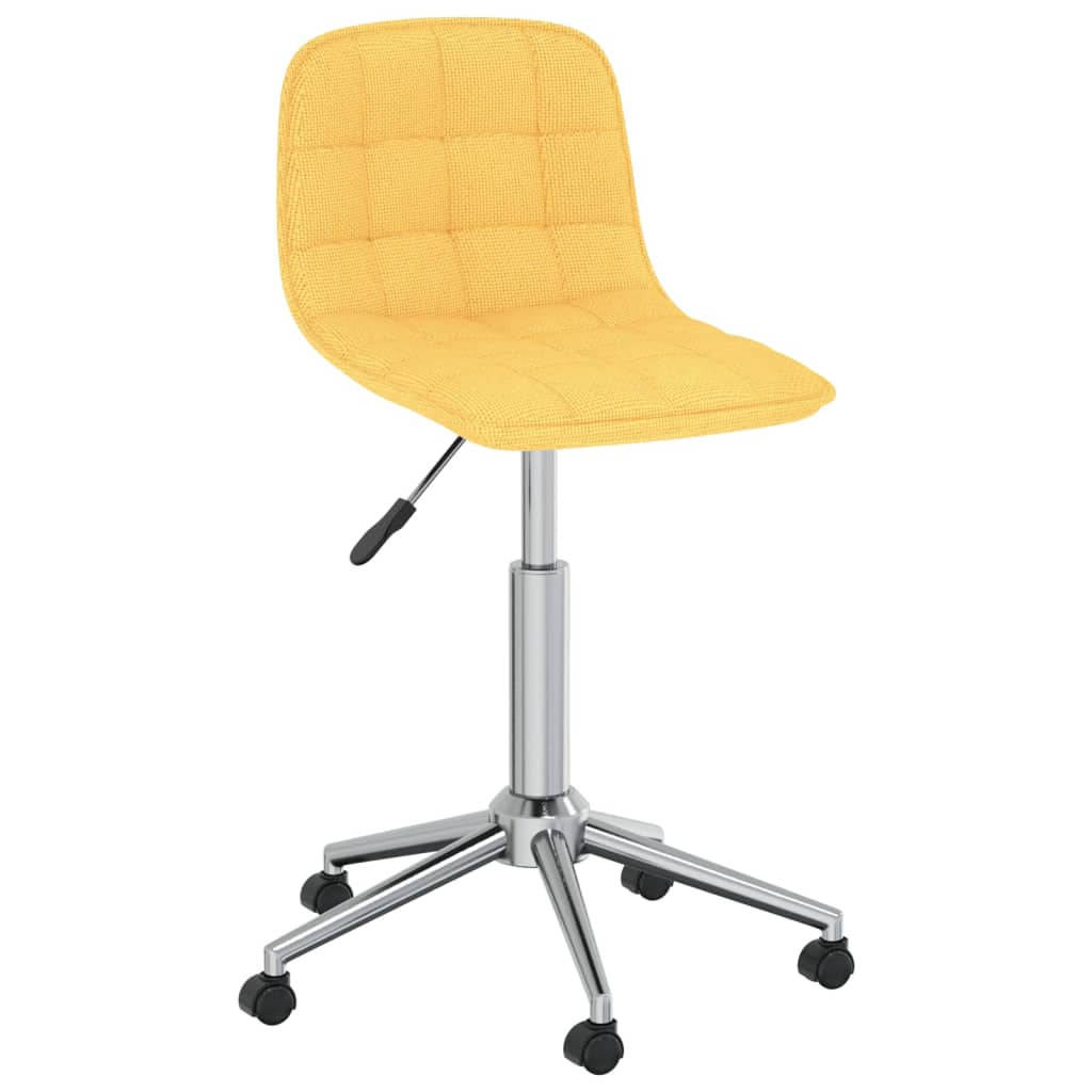 

vidaXL Eetkamerstoelen draaibaar 4 st stof geel