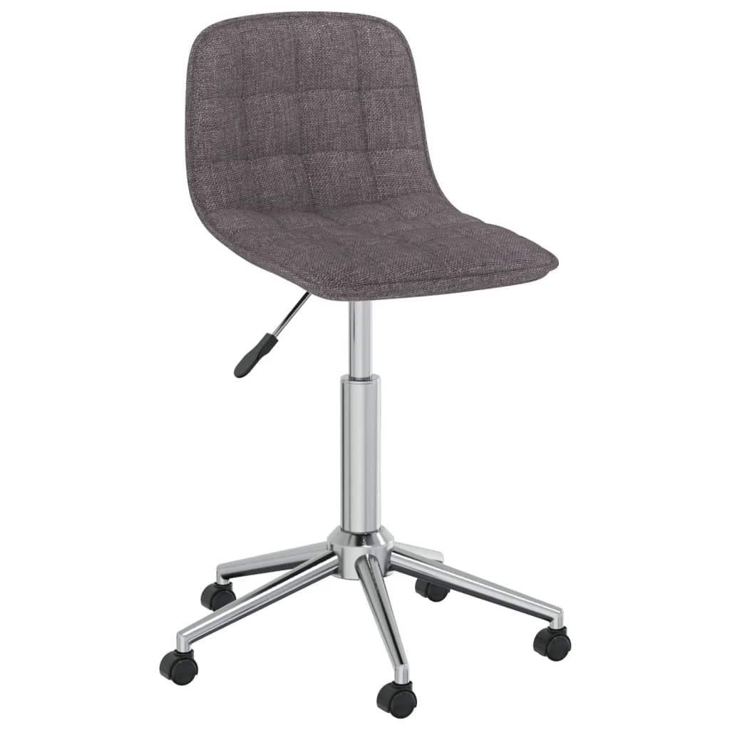 

vidaXL Eetkamerstoelen draaibaar 4 st stof taupe