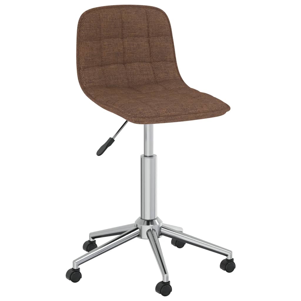

vidaXL Eetkamerstoelen draaibaar 6 st stof bruin