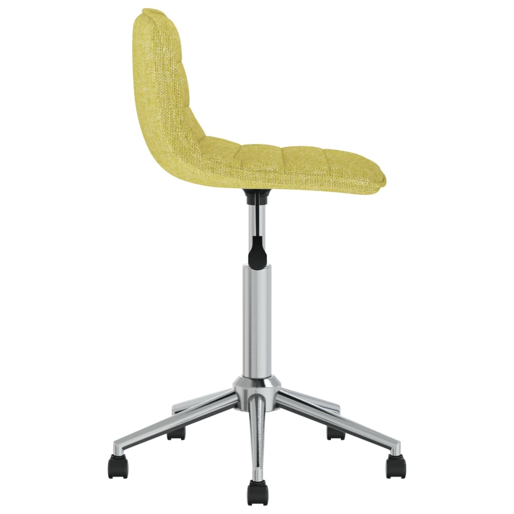 Scaune de bucătărie pivotante, 6 buc., verde, material textil