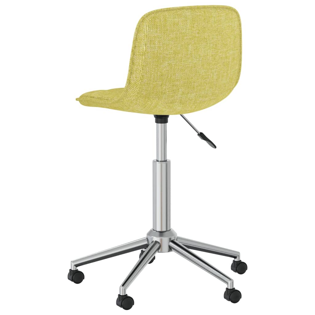 Scaune de bucătărie pivotante, 6 buc., verde, material textil