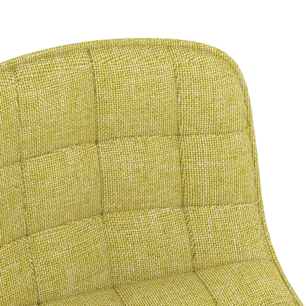 Scaune de bucătărie pivotante, 6 buc., verde, material textil
