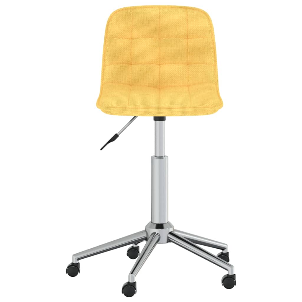 Scaune de masă pivotante, 6 buc., galben, material textil