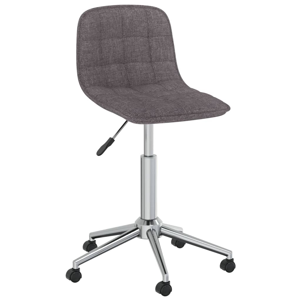 

vidaXL Eetkamerstoelen draaibaar 6 st stof taupe