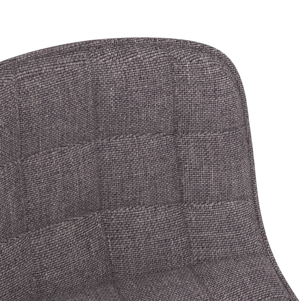 Scaune de sufragerie pivotante, 6 buc., gri taupe, textil