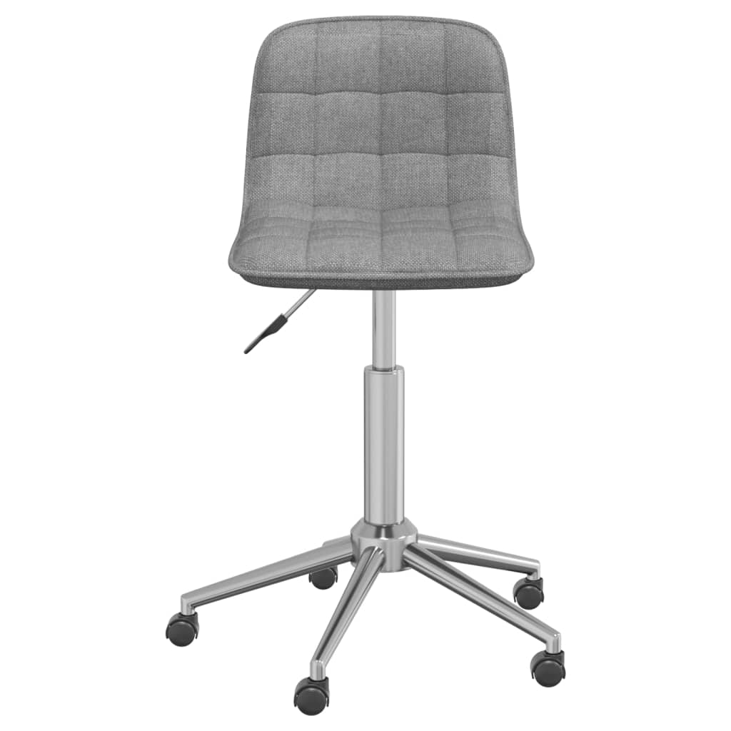 vidaXL Chaise pivotante de bureau Gris clair Tissu