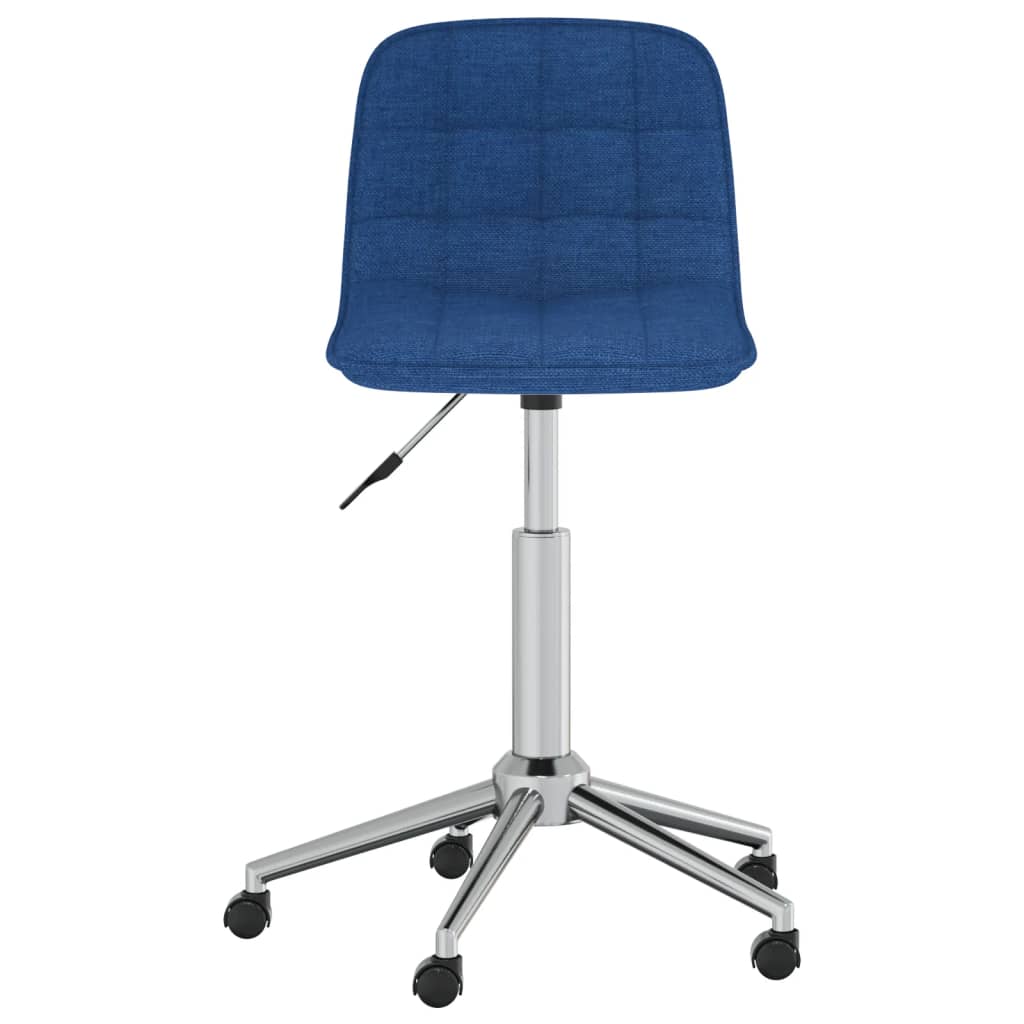 vidaXL Chaise pivotante de bureau Bleu Tissu