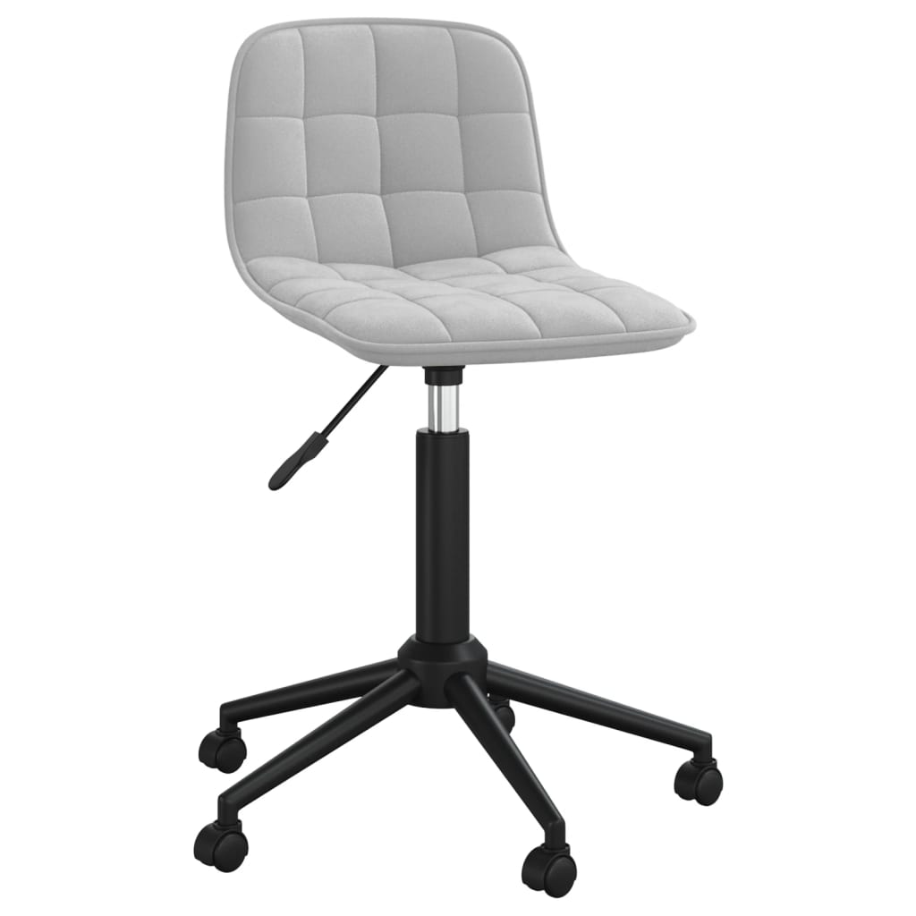 

vidaXL Eetkamerstoelen draaibaar 4 st fluweel lichtgrijs