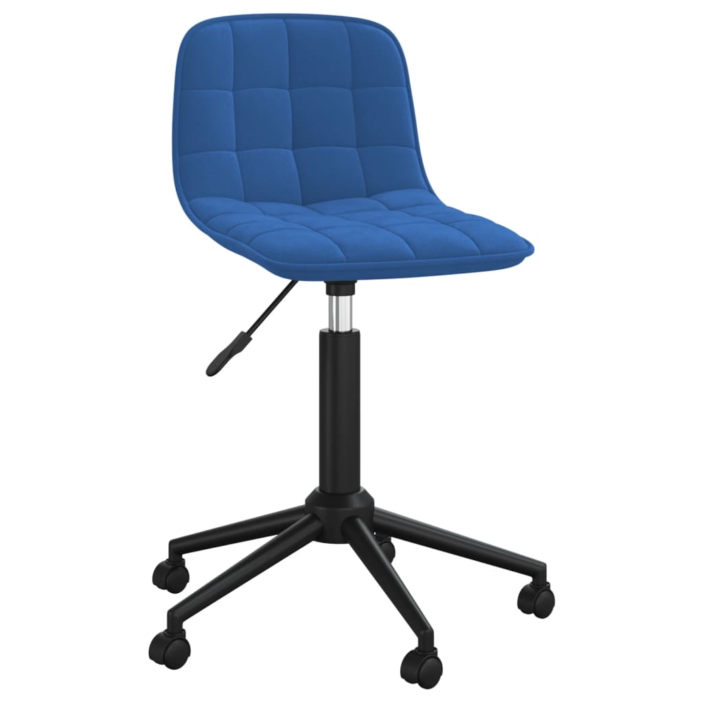 vidaXL Pasukamos valgomojo kėdės, 4vnt., mėlynos spalvos, aksomas