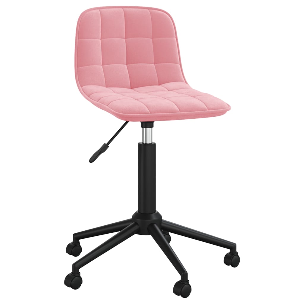 

vidaXL Eetkamerstoelen draaibaar 4 st fluweel roze