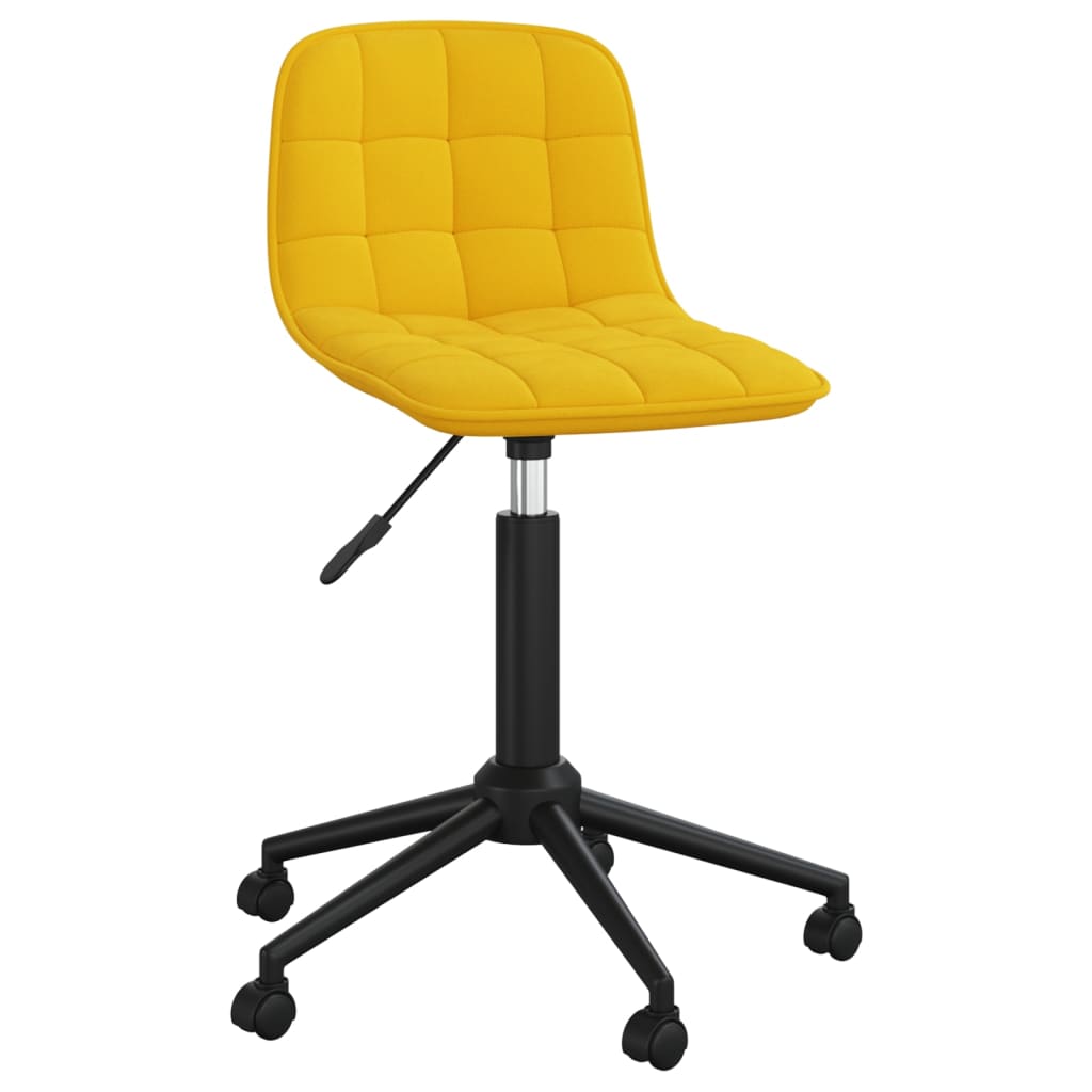 

vidaXL Eetkamerstoelen draaibaar 4 st fluweel geel
