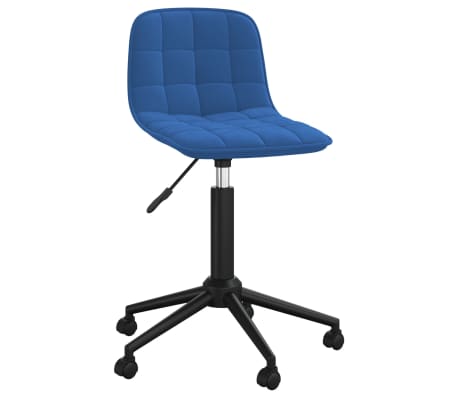 vidaXL Pasukamos valgomojo kėdės, 6vnt., mėlynos spalvos, aksomas