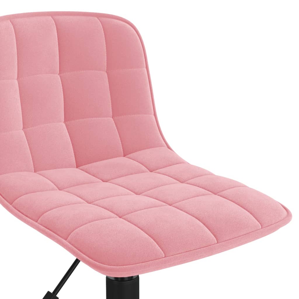 Scaune de sufragerie pivotante 6 buc, roz, catifea