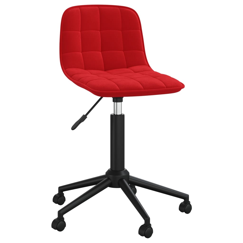 

vidaXL Eetkamerstoelen draaibaar 6 st fluweel wijnrood