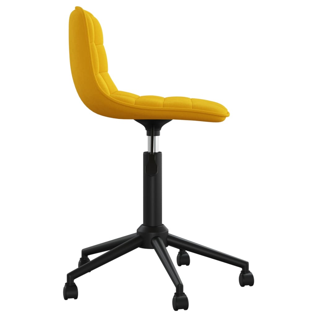 Scaune de sufragerie pivotante 6 buc, galben, catifea