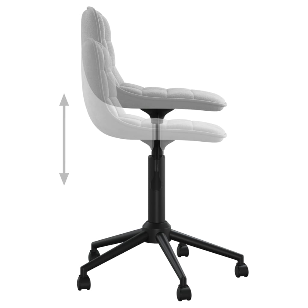 Otočná kancelárska stolička bledosivá zamatová