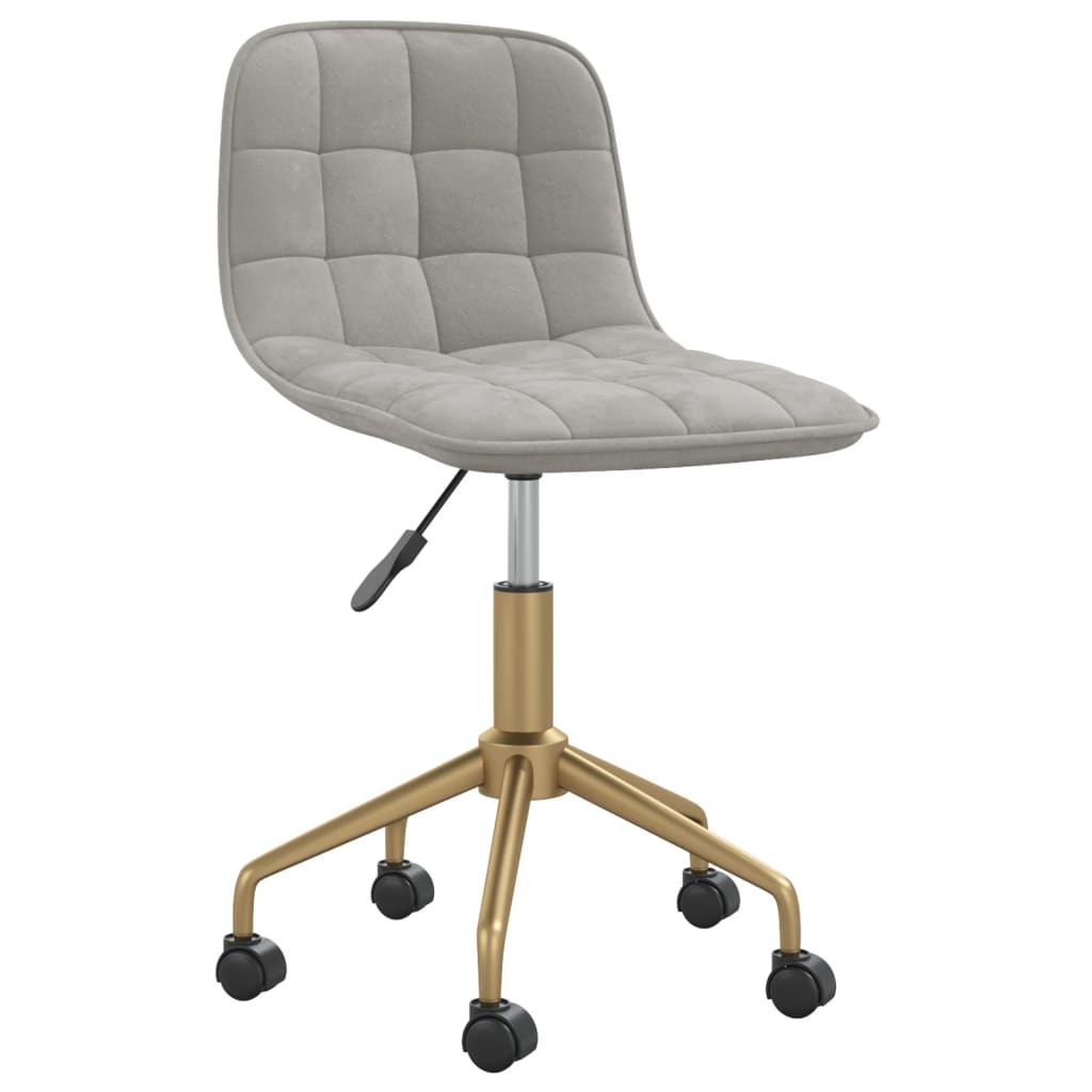 

vidaXL Eetkamerstoelen draaibaar 4 st fluweel lichtgrijs
