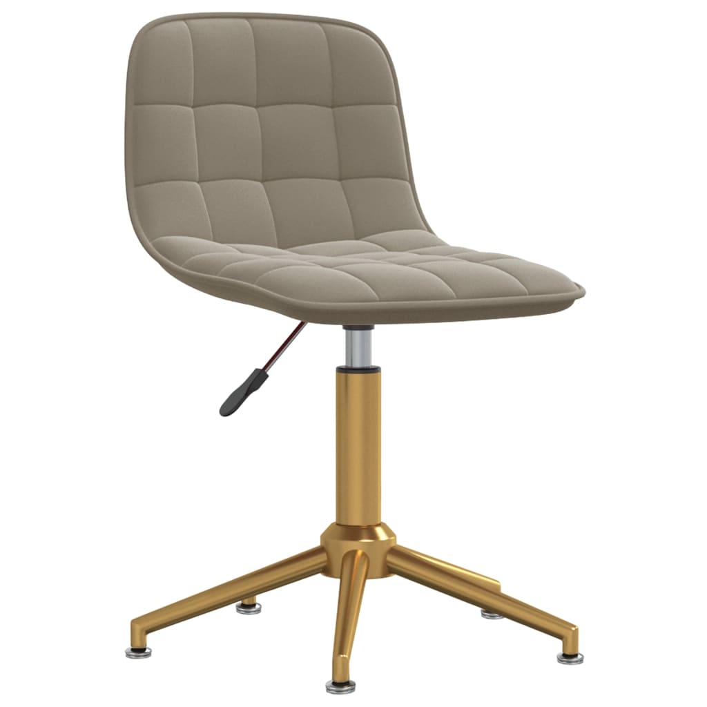 

vidaXL Eetkamerstoelen draaibaar 4 st fluweel lichtgrijs