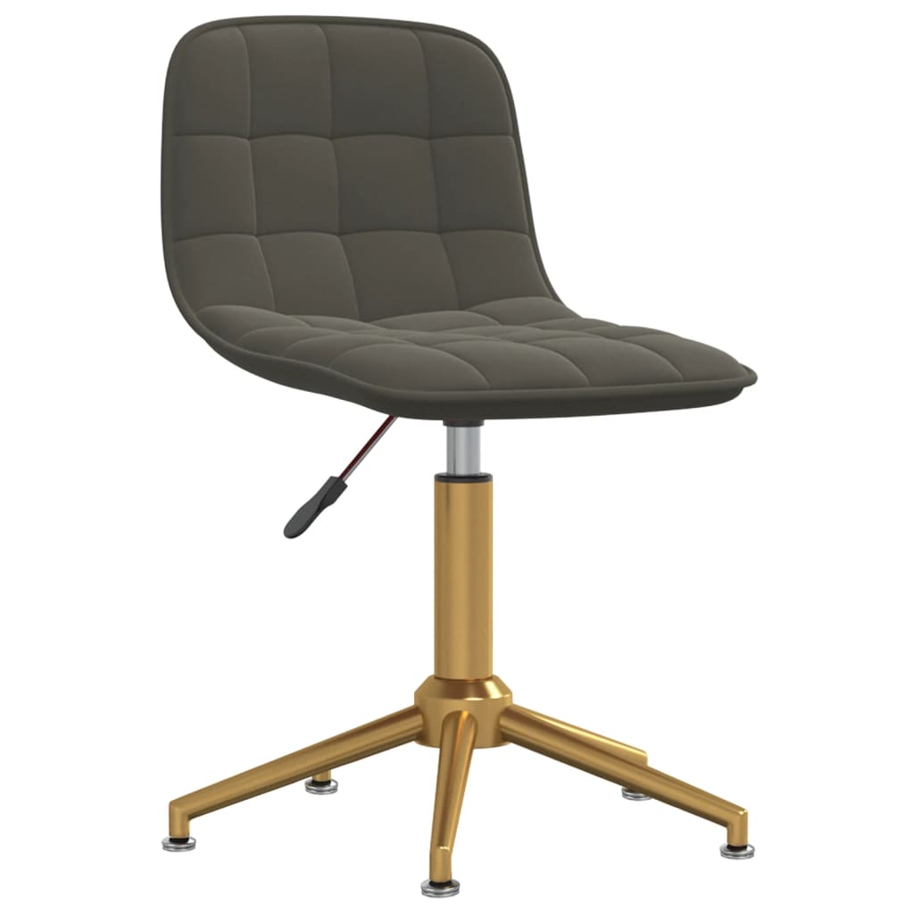 

vidaXL Eetkamerstoelen draaibaar 4 st fluweel donkergrijs