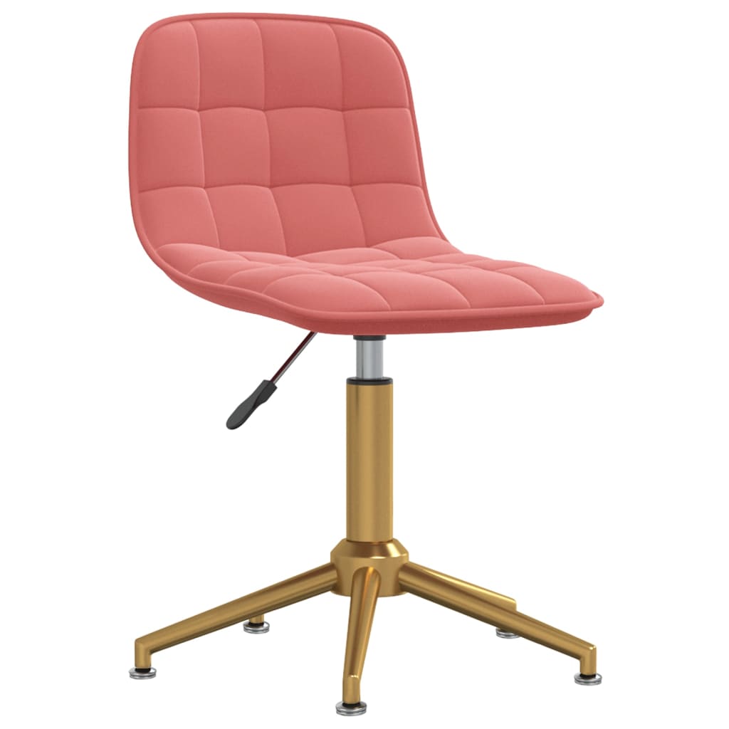 

vidaXL Eetkamerstoelen draaibaar 4 st fluweel roze
