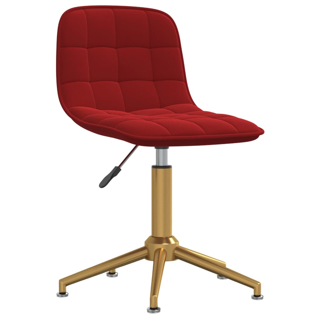 

vidaXL Eetkamerstoelen draaibaar 4 st fluweel wijnrood