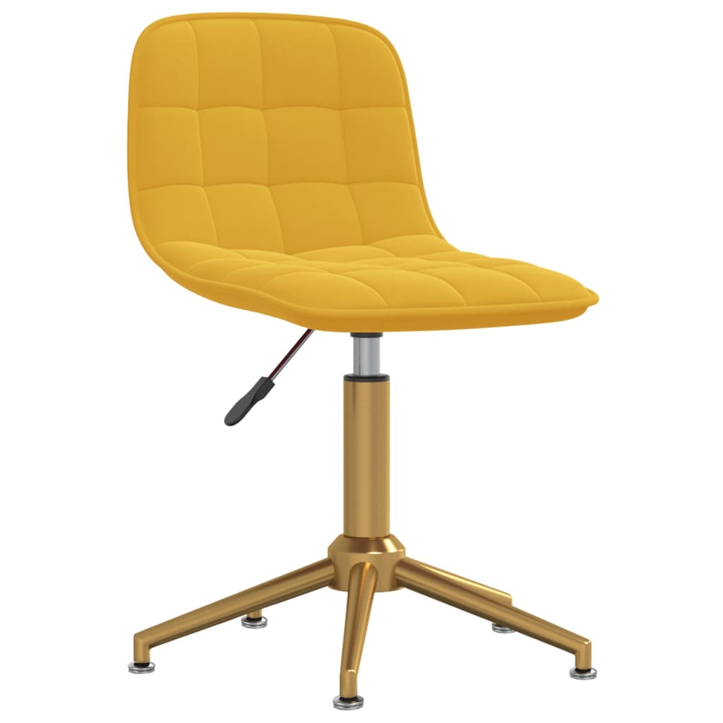 

vidaXL Eetkamerstoelen draaibaar 4 st fluweel mosterdgeel