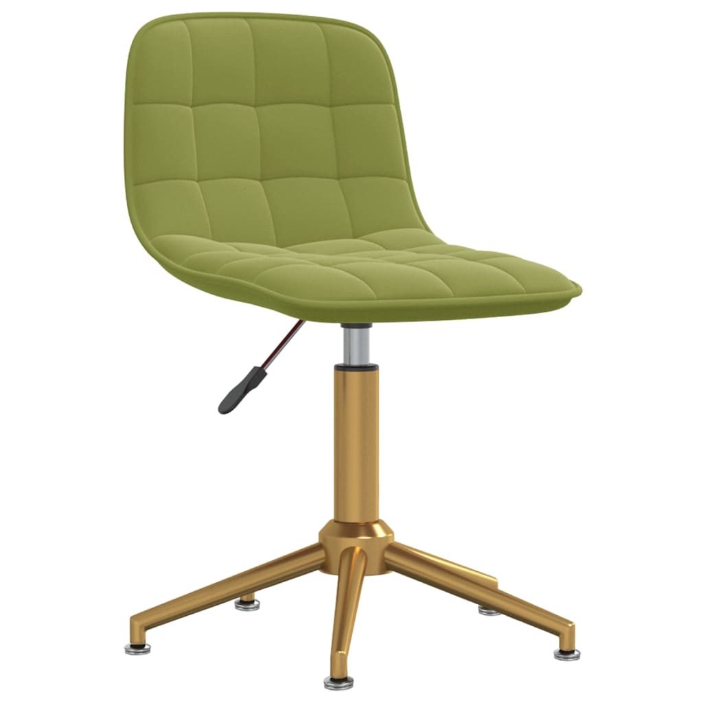

vidaXL Eetkamerstoelen draaibaar 6 st fluweel lichtgroen