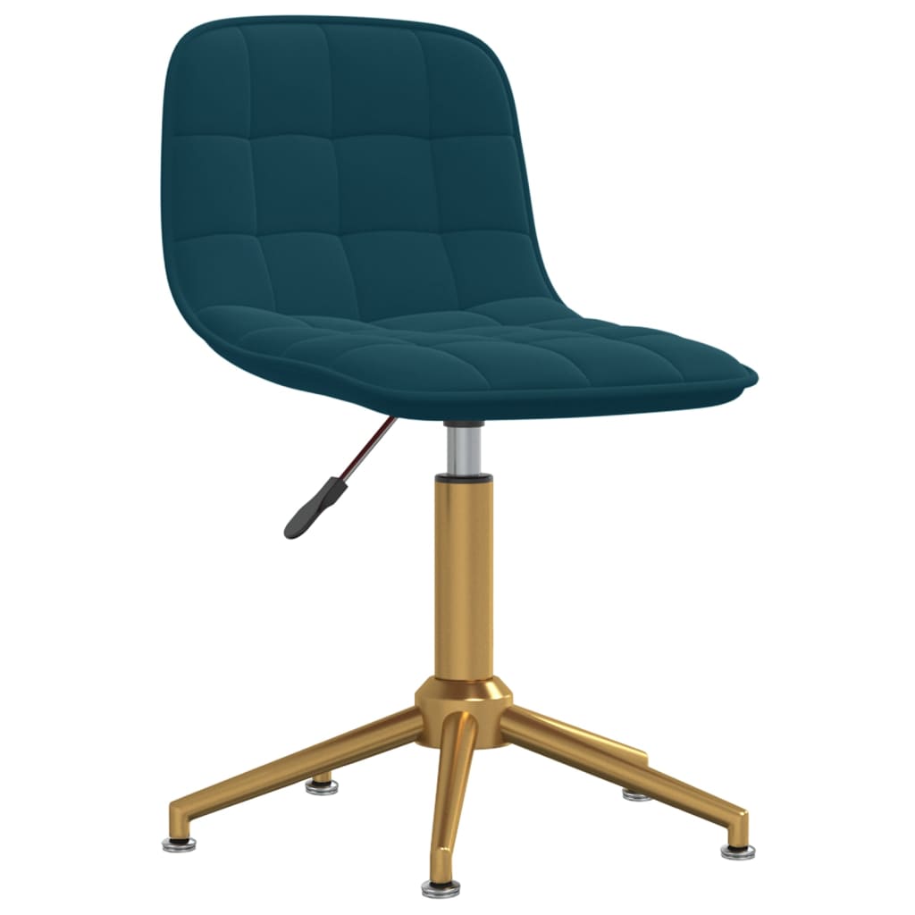 

vidaXL Eetkamerstoelen draaibaar 6 st fluweel blauw